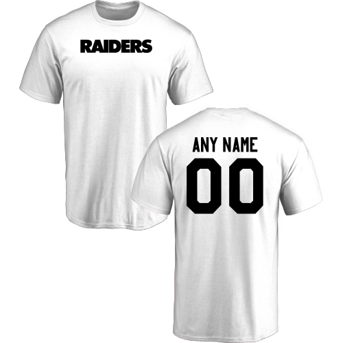 Men Oakland Raiders Design-Your-Own Short Sleeve Custom NFL T-Shirt